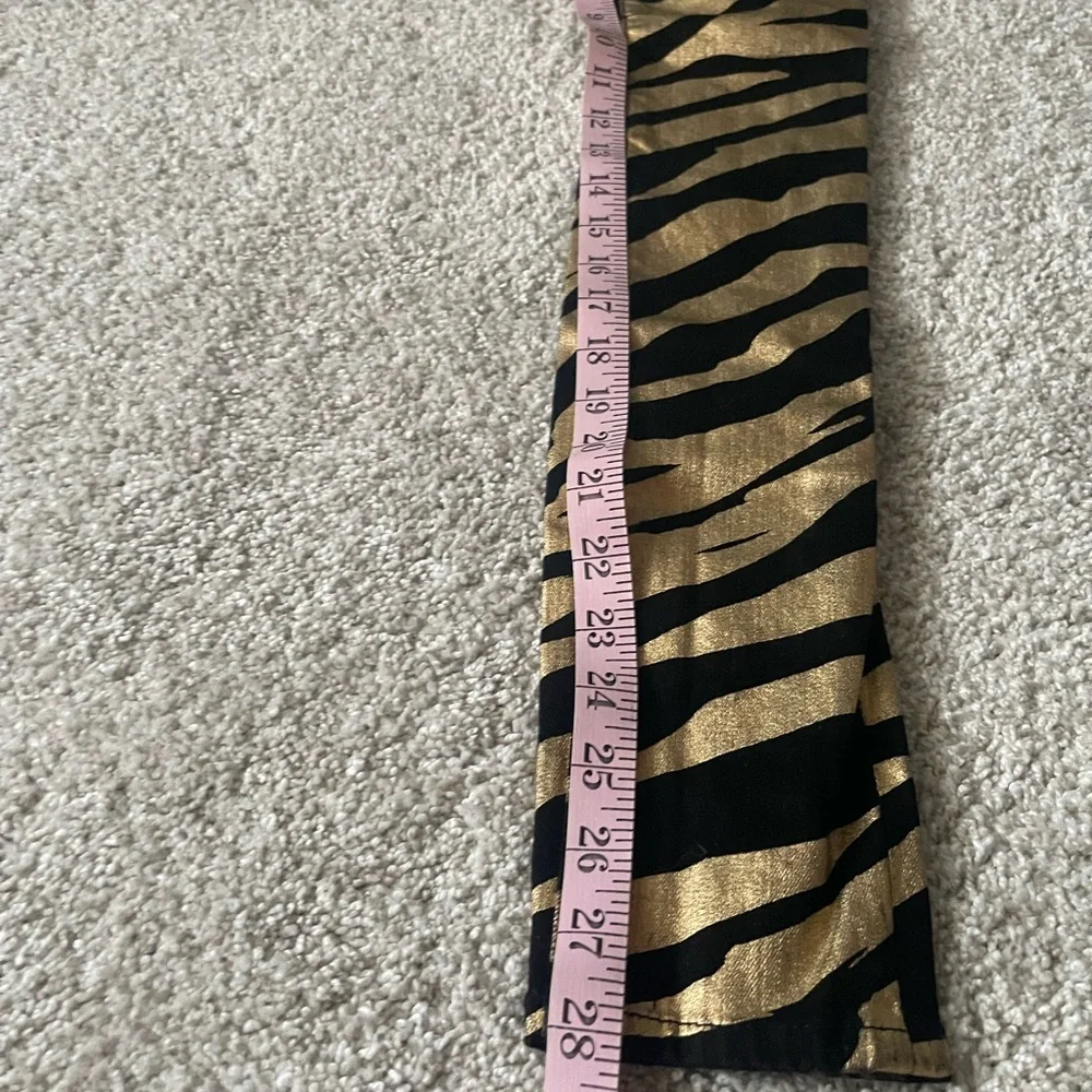 Hudson Nico Black & Gold Zebra Print Jeans Size 24 - Picture 10 of 12
